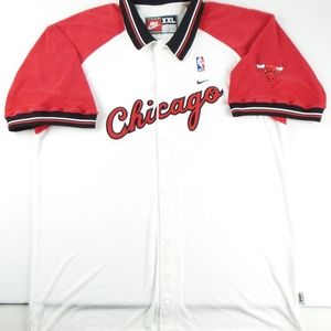 Vintage Nike NBA Chicago Bulls Warm Up Shooting Shirt Jacket Size Mens XXL